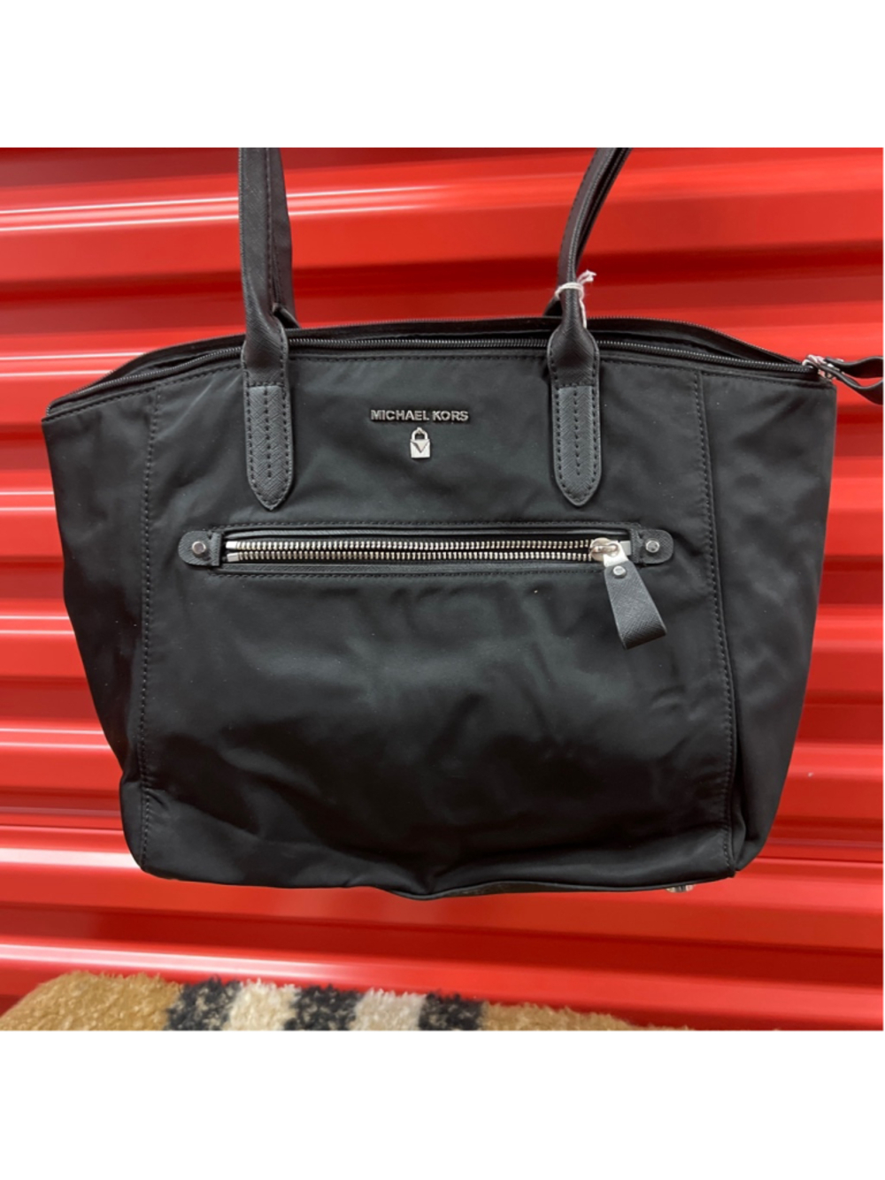 Women's Michael Kors Black Nylon Tote Bag One Size